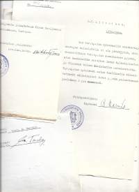 Turun Teollisuuspirrin Esikunnan ( Suojeluskunta) asiakirjoja vuodelta 1939  yht 5 kpl erä