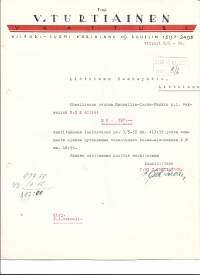 Tmi V Turtiainen Viipuri 1939 -  firmalomake