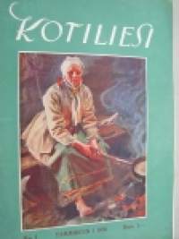 Kotiliesi 1930 nr 10. Toukokuu 1930. Takakannessa Finlayson -värimainos. Ford ja Chevrolet -mainokset. Reseptejä, neulemalleja  ja ompeluohjeita 1930-luvulta.