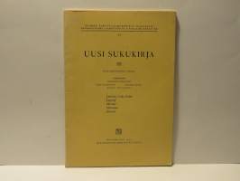 Uusi sukukirja III - Ensimmäinen vihko