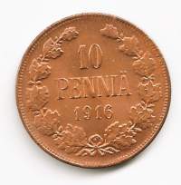 10 penniä  1916