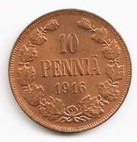 10 penniä  1916
