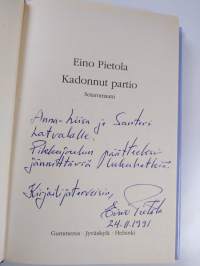 Kadonnut partio : sotaromaani (signeerattu, tekijän omiste)