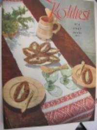 Kotiliesi 1947 nr 4. Artikkeli: mitä suomalaista ruokaa tarjoaisimme ulkomaiselle vieraalle, v 1947Artikkeli 1947: Kalevan naiset - me itse. Kuvassa