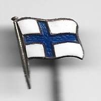 Suomen lippu -  neulamerkki rintamerkki emali