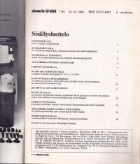 Akvaariolehti 7 / 1984. Liitteenä tetra akvaariokalojen kotiapteekki.