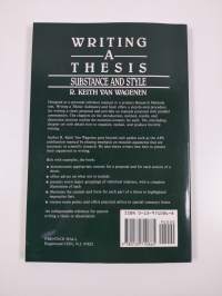 Writing a thesis : substance and style