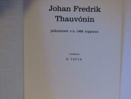 Johan Fredrik Thauvonin jälkeläiset v:n 1966 loppuun