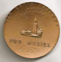 Turun Musiikkitalo - Pro Musica 1961 (Wäinö Aaltonen ) ,   mitali 56 mm, taidemitali