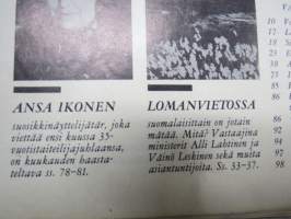 Eeva 1970 nr 7 Harriet Eriksson &amp; Martti Etelävuori, Ansa Ikonen, Sokos Kemi mainos, Arvo Siikamäki, Suomalainen lomanvietto, Dustion Hoffman, Keinonainen seksinukke