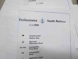 Port of Helsinki 1994 Handbook - Helsingin satama, käsikirja, sisältää 3 erillistä satama-aluekarttaa - Etelä-Satama - Sörnäinen - Länsi-satama, englanninkielinen