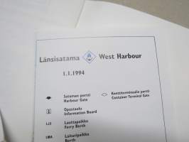 Port of Helsinki 1994 Handbook - Helsingin satama, käsikirja, sisältää 3 erillistä satama-aluekarttaa - Etelä-Satama - Sörnäinen - Länsi-satama, englanninkielinen
