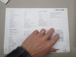 Mercedes-Benz L 407 (L 319) -myyntiesite / tekniset tiedot