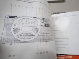Fiat Panda 1986 -käyttöohjekirja, alkuperäinen kasnio + veromerkki 500 mk