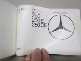 Mercedes-Benz 230 E, 250, 280 E, 280 CE Instruktionsbok -käyttöohjekirja ruotsiksi