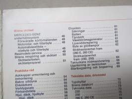 Mercedes-Benz 230 E, 250, 280 E, 280 CE Instruktionsbok -käyttöohjekirja ruotsiksi