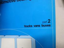 SKF Automotive Bearing list 1976 part 2 trucks, vans, buses -   -laakerien luettelo, kertoo merkkikohtaisesti minkä numeron laakereita kyseisessä laitteessa on