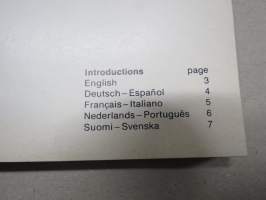 SKF Automotive Bearing list 1976 part 1 cars, station vagons, motorcycles -laakeriluettelo, kertoo merkkikohtaisesti minkä numeron laakereita kys. laitteessa on