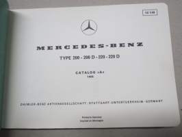 Mercedes-Benz Type 200 - 200D - 220, 220 D Catalog A 1968 12 140 -varaosaluettelo, monikielinen