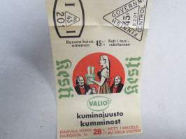 Valio Kesti kuminajuusto -juustoetiketti