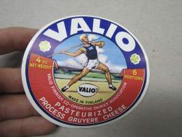 Valio Pasteurized Cheese -juustoetiketti