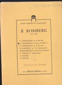 Sello-/pianonuotit - Romberg - Concertino No. 2 C-duuri. Sellolle ja pianolle. Erilliset sellonuotit mukana. Katso sisältö kuvista.