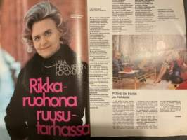 Eeva 1976 nr 2, Manun kaunis tytär Assi, Laila Hietamiehen koko kuva, Aira Arajuuri ja Kalevi Tuominen