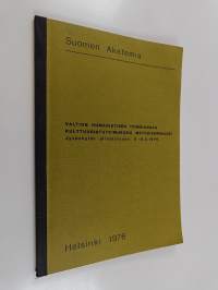 Valtion humanistisen toimikunnan kulttuuritutkimuksen metodiseminaari Jyväskylän yliopistossa 8.-9.5.1975