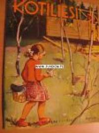 Kotiliesi 1938 nr 11, kesäkuu I nr, kansi Martta Wendelin, Keski-Koivisto talo - Kurikka - Fanni Koivisto, Ompelukirjaiset peitot (päälleneulotut täkit), ym.