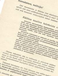 Kansalainen, valitsija !  ... ovat eduskuntavaalit ... 1917  poikkeuksellisen tärkeät.... Suomen itsenäisyyden puolesta ...  , Te äänestätte  Kaupungintalossa