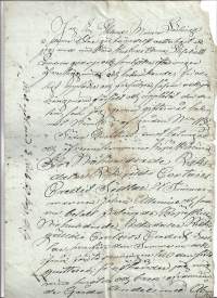 Asiakirja  Kauppakirja Åbo 1830  yht 3 sivua