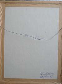 Elena Kojine,   Kukkia   alkuperäismaalaus, postikortin originaali ei sign kehystetty 35x27 cm