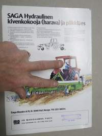 Saga hydraulinen kivenkokooja -myyntiesite