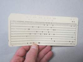 IBM F 5 -reikäkortti, tietojenkäsittelyn varhaisvaiheen tallennusmuoto