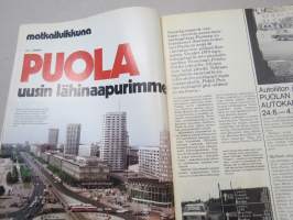 Moottori-Motor 1973 nr 5, Ahveniston automuseo, HM Keisarillinen juna, Auto ja kaupunki, Ilmajäähdytys kuorma-autossa, Suomalainen Solifer asuntovaunu...