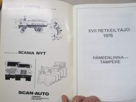 Suomen Automobiili-Historiallinen Klubi Tampereen kerho ry XVII 1976  Valtakunnalliset Retkeilyajot ja Automobiilinäyttely -tapahtumajulkaisu / ohjelma