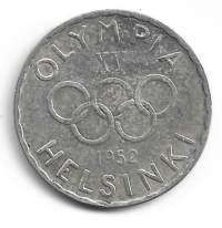 500  markkaa  1952  Olympia hopeaa