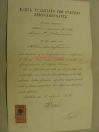 Kongliga Jernvägsstyrelsen förordning ...August Johansson 1884