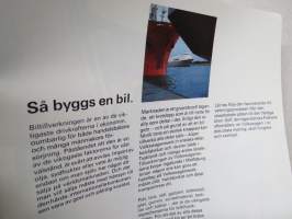Volkswagen Report 9 - Så byggs en bil -myyntiesite, Volkswagen &quot;Public Relations&quot; -osaston julkaisu, ruotsinkielinen, miten autotehdas / tuotantolinja toimii