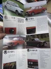 Skoda 105 S, 105 L, 120 L, 120 SL -myyntiesite / sales brochure