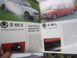 Skoda 105 S, 105 L, 120 L, 120 SL -myyntiesite / sales brochure