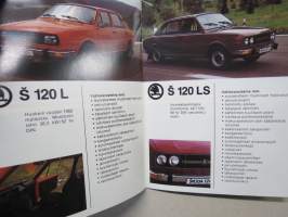 Skoda 105 S, 105 L, 120 L, 120 SL -myyntiesite / sales brochure