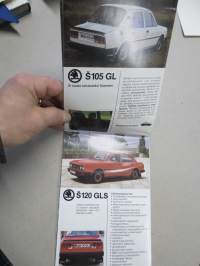Skoda 105 S, 105 L, 120 L, 120 SL -myyntiesite / sales brochure