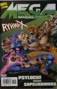 Mega- Marvel.   Ryhmä-X. No.7 1997. Psylocke vastaan Sapelihammas. (Sarjakuvalehdet, sopiva keräilykappaleeksi)