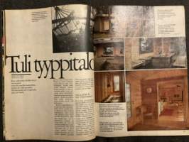 Kotiliesi 1974 nr 10, Pirjo Lausamo-Laine, Villa Jussi, kesäkeittiö, Toini ja Antti Sointu perheineen - syö terveesti voit hyvin