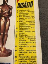Seura 1986 nr 14, Heidi Herala - vauva tulossa, Mustalaiskuningatar muutti taivaaseen - Elli Hagert, Oscar-juhlissa, Pirkko Turpeinen ja Jouko Kajanoja