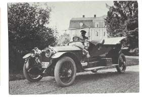 Rolls Royce 1913 Mustion Linna - autopostikortti jälkipainos kulkenut  1986