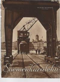 Suomen Kuvalehti 1928 nr 16 / Helsinki Satama, W käyttö, Rovaniemi Suomen Klondyke, Seiskarin talviapajilla