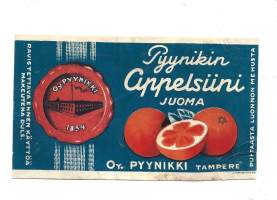 Pyynikin Appelsiinijuoma  - juomaetiketti