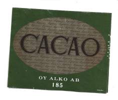 CacaoAlko nr 185  - liköörietiketti viinaetiketti